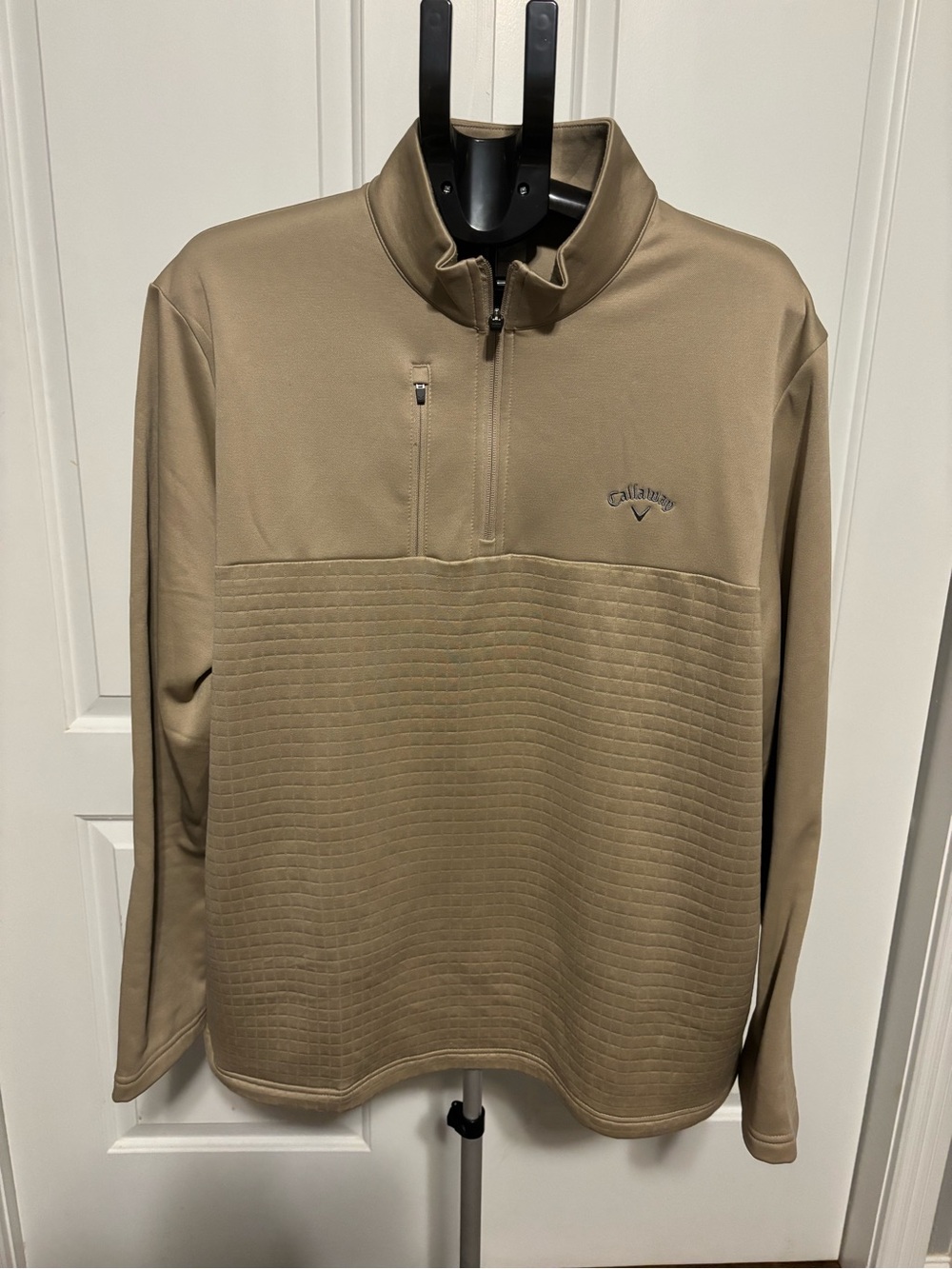 Callaway Men’s Khaki Quarter-Zip Performance Pullover